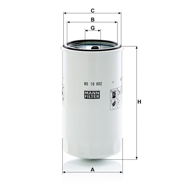 Filtr hydrauliczny WD10002 | Exvi