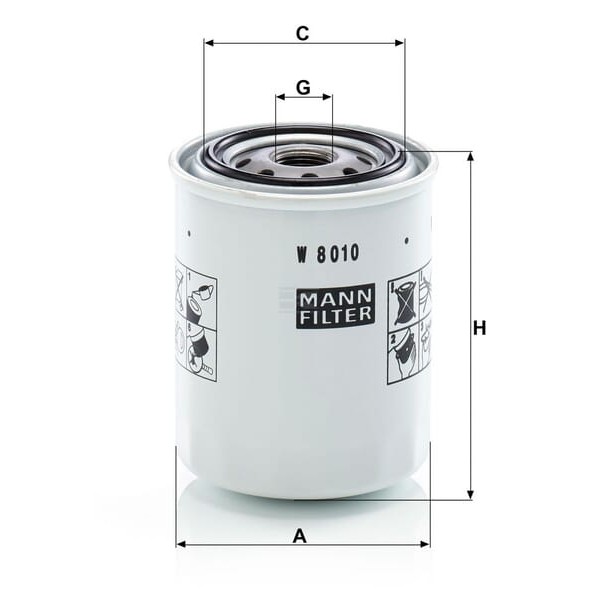 Filter oleju W8010 | Exvi