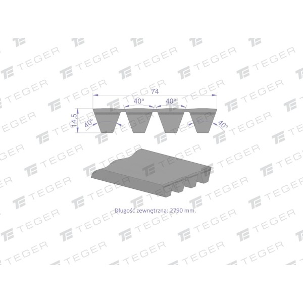 Pas klinowy Hard-Belt (T-644404.0) AP1003354 | Exvi