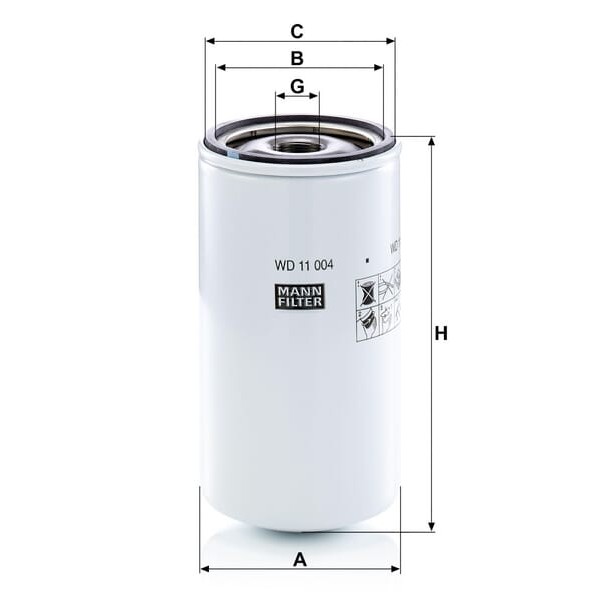 Filtr hydrauliczny WD11004 | Exvi