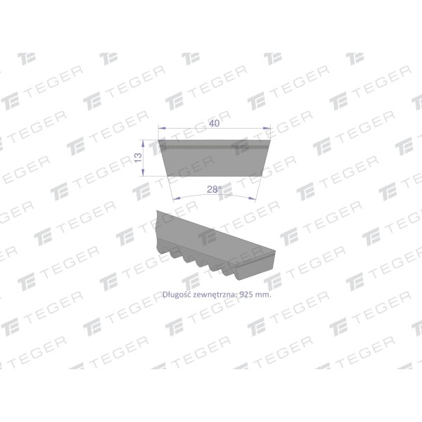 Pas klinowy Hard-Belt (T-670224.1) AP1001158 | Exvi