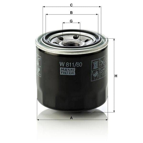 Filtr oleju Mann & Hummel W81180 | Exvi