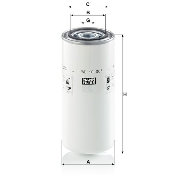 Filtr hydrauliczny WD10005 | Exvi