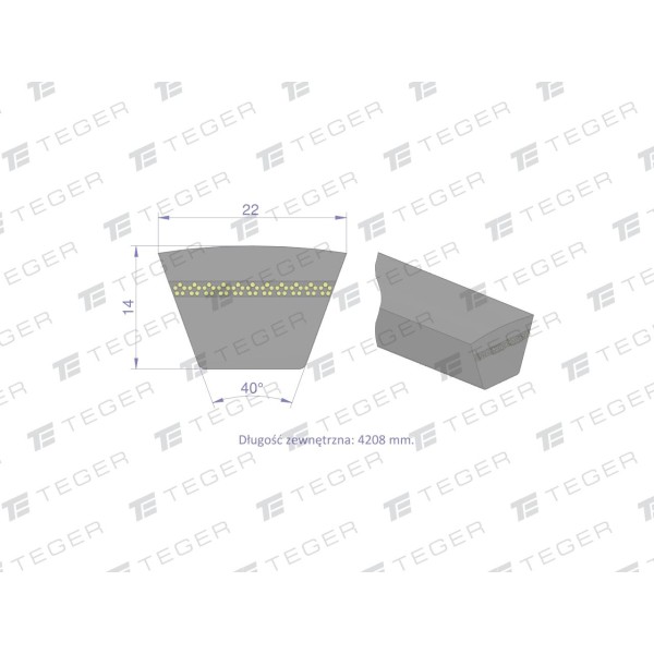 Pas klinowy Hard-Belt (T-0545307.0) AP1002869 | Exvi