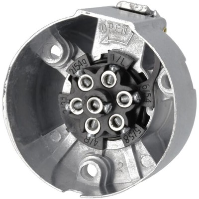 Gniazdo przyczepy 7-biegunowe, aluminiowe TR00006KR | Exvi
