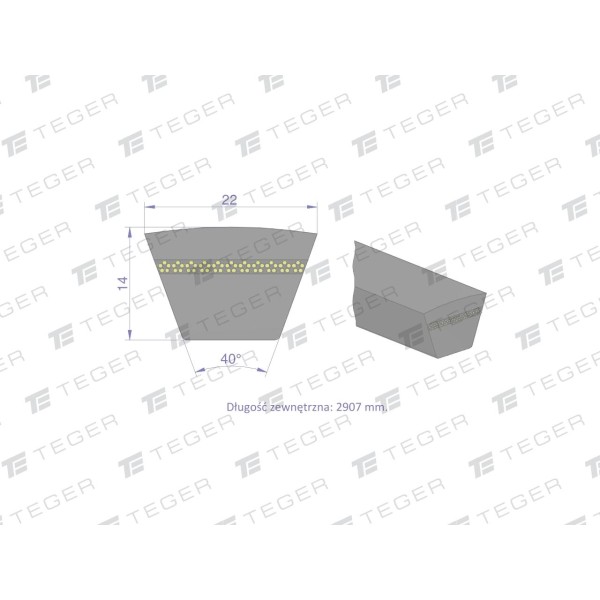 Pas klinowy Hard-Belt (T-603337.0) AP1000662 | Exvi