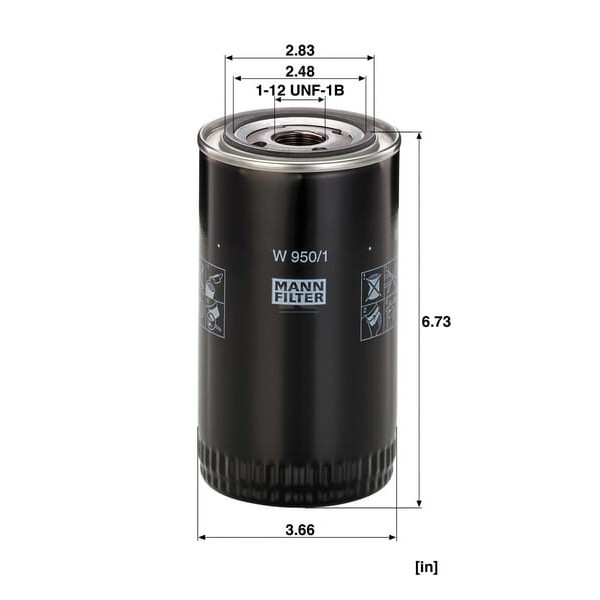 Filtr oleju W9501 | Exvi