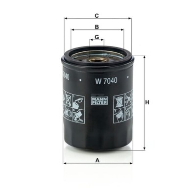 Filtr oleju W7040 | Exvi