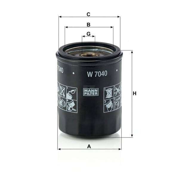 Filtr oleju W7040 | Exvi
