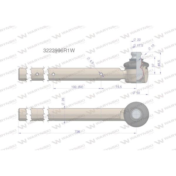 Przegub kierowniczy 3223996R1 WARYŃSKI 3223996R1W | Exvi