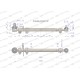 Drążek kierowniczy 435mm 3058843R91 3058843R91W | Exvi