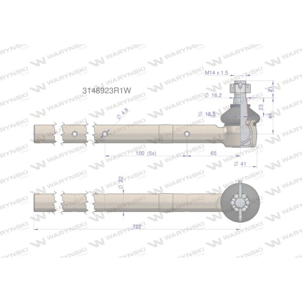 Przegub kierowniczy 3148923R1 WARYŃSKI 3148923R1W | Exvi