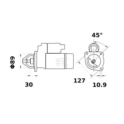 Rozrusznik 12V 4.2kW Z-10 CW Mahle IS1333 | Exvi