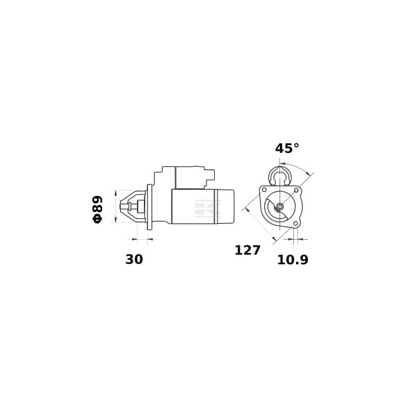 Rozrusznik 12V 4.2kW Z-10 CW Mahle IS1333 | Exvi