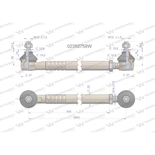 Drążek kierowniczy 963mm 02382758 02/38-275/8 | Exvi