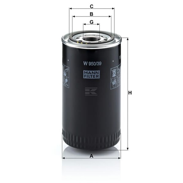 Filtr oleju Mann & Hummel W95039 | Exvi