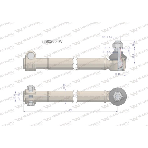Przegub kierowniczy 3/4' 83902604 83/90-260/4 | Exvi