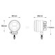 Reflektor przedni LED, okrągły 30/5W 10-30V LA80092 | Exvi