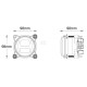 Reflektor przedni LED, okrągły 30/5W 10-30V LA80092 | Exvi