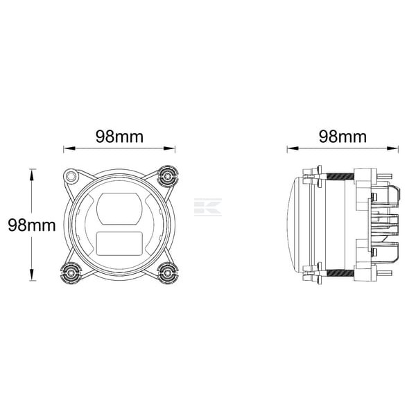 Reflektor przedni LED, okrągły 30/5W 10-30V LA80092 | Exvi
