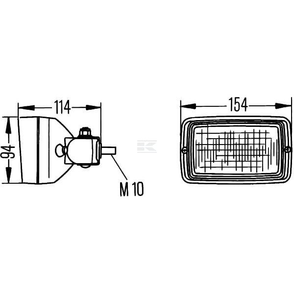 Lampa robocza prostokątna H3 Picador 1GA006875001 | Exvi