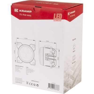 Lampa robocza LED, okrągła 42W 4200lm 10/30V LA10447 | Exvi