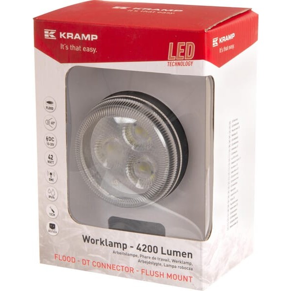 Lampa robocza LED, okrągła 42W 4200lm 10/30V LA10447 | Exvi