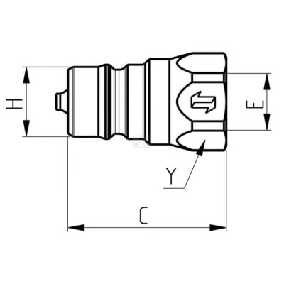 Szybkozłącze wtyczka 3/8" gwint wew. 3/8" ANV38GASM | Exvi