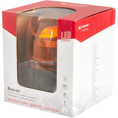Lampa błyskowa LED, 24W 12/24V na magnes LA20022 | Exvi
