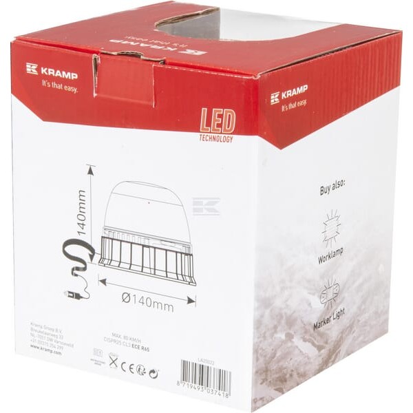 Lampa błyskowa LED, 24W 12/24V na magnes LA20022 | Exvi