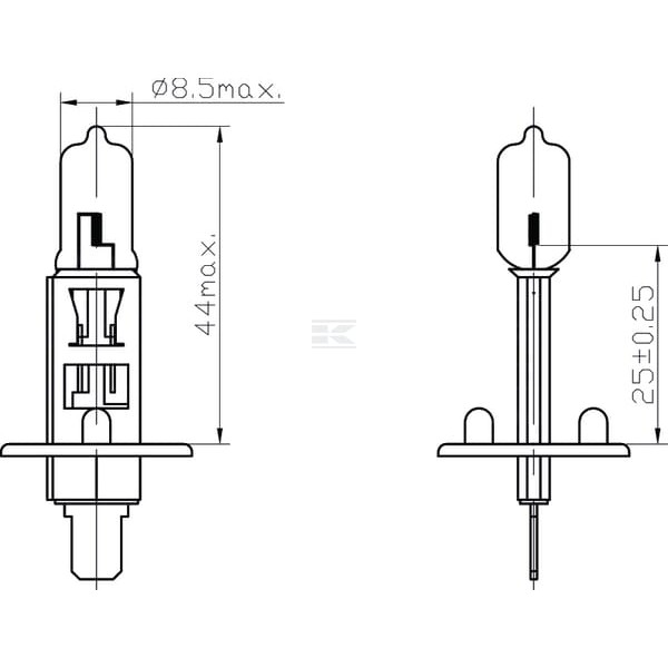 Żarówka H1 24V 70W P14.5s Kramp B2424 | Exvi