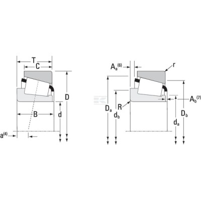 Łożysko stożkowe 66.68x112.72x30.17 mm 39843920 | Exvi