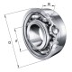 Łożysko kulkowe zwykłe 55x100x21 mm INA/FAG 6211C3 | Exvi