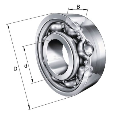 Łożysko kulkowe zwykłe 55x100x21 mm INA/FAG 6211C3 | Exvi