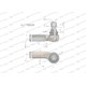 Przegub kierowniczy lewy 120mm - M24x1,5 AL177983W | Exvi