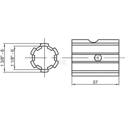 Tuleja redukcyjna, 1.1/8" Z6 - 1.3/8" Z-6 6740000 | Exvi