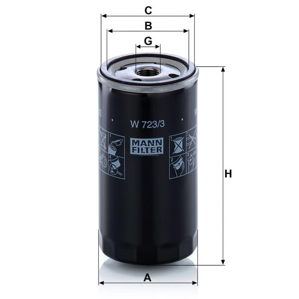 Filtr oleju W7233 | Exvi