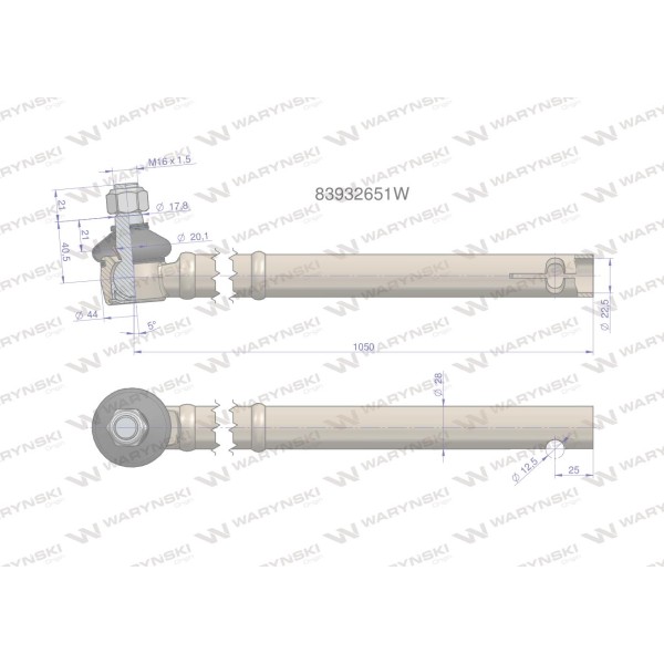 Przegub kierowniczy prawy 83932651 83/93-265/1 | Exvi