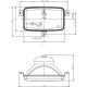 Element optyczny reflektora, prostokątny 05630000 | Exvi