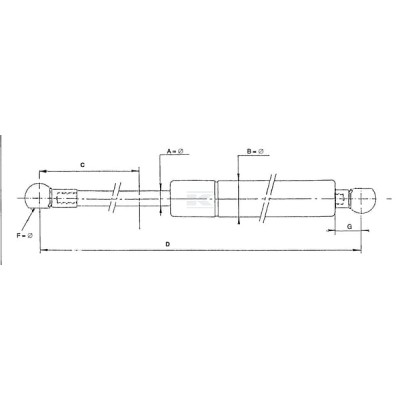 Sprężyna gazowa L485/240 mm 150N Vapormatic VPM1753 | Exvi