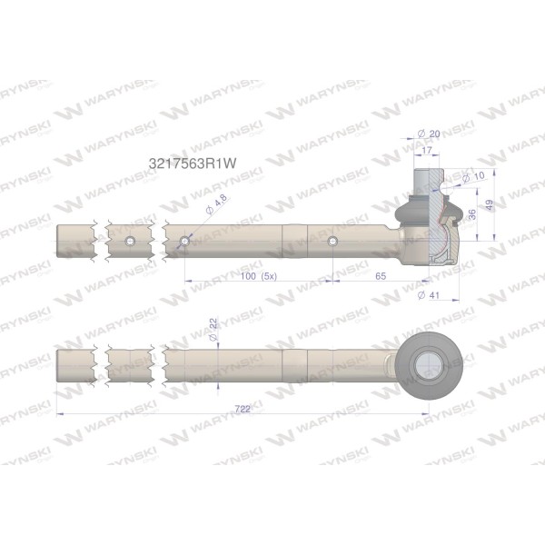 Przegub kierowniczy 3217563R1 WARYŃSKI 3217563R1W | Exvi