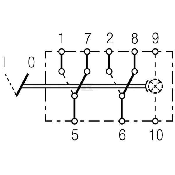 Przełącznik kołyskowy, I-0, 8-pin 6FH004570131 | Exvi