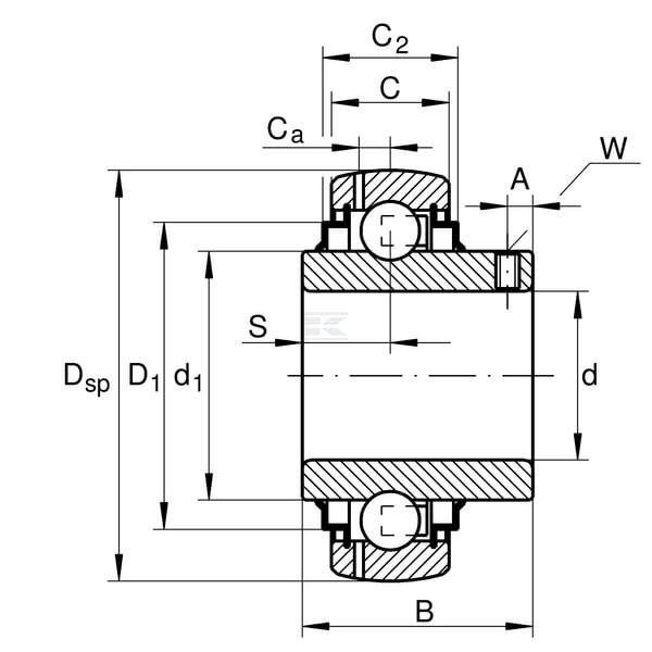 Wkład łożyska 35x72x19 mm INA/FAG GYE35KRRB | Exvi
