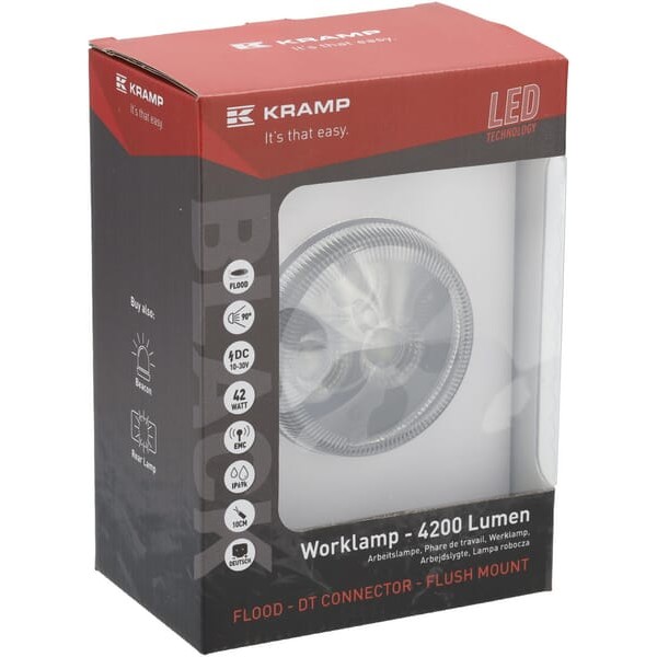Lampa robocza LED, okrągła 42W 4200lm LA10447B | Exvi