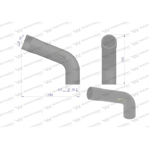 Przewód chłodnicy 3116665R2 WARYŃSKI 3116665R2W | Exvi