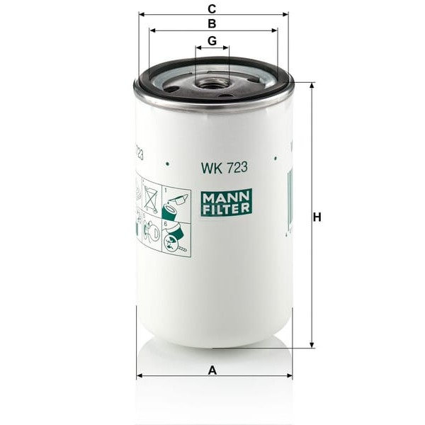 Filtr paliwa WK723 | Exvi
