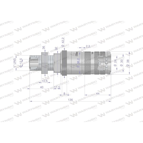 Szybkozłącze hydrauliczne zrywalne WIA3CVUNS1ZL | Exvi