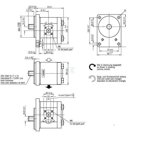 Pompa zębata AZPF-11-019LFB20MB Bosch 0510625316 | Exvi