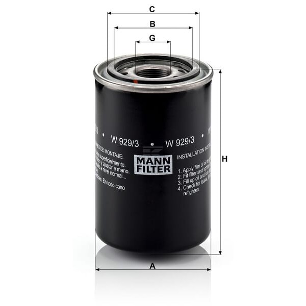 Filtr oleju W9293 | Exvi