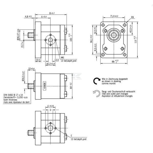 Pompa zębata AZPF-11-011RFO30MB Bosch 0510525024 | Exvi